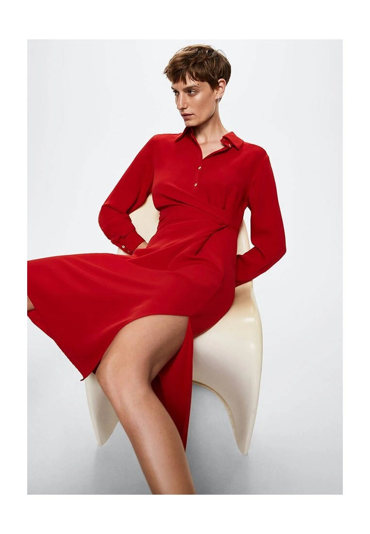 Mango Knot Detail Shirt Dress 7 Mango Knot Detail Shirt Dress - Image 5