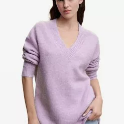 Mango V-Neck Knit Sweater