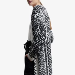 Mango Printed Cardigan Reverse Stitch