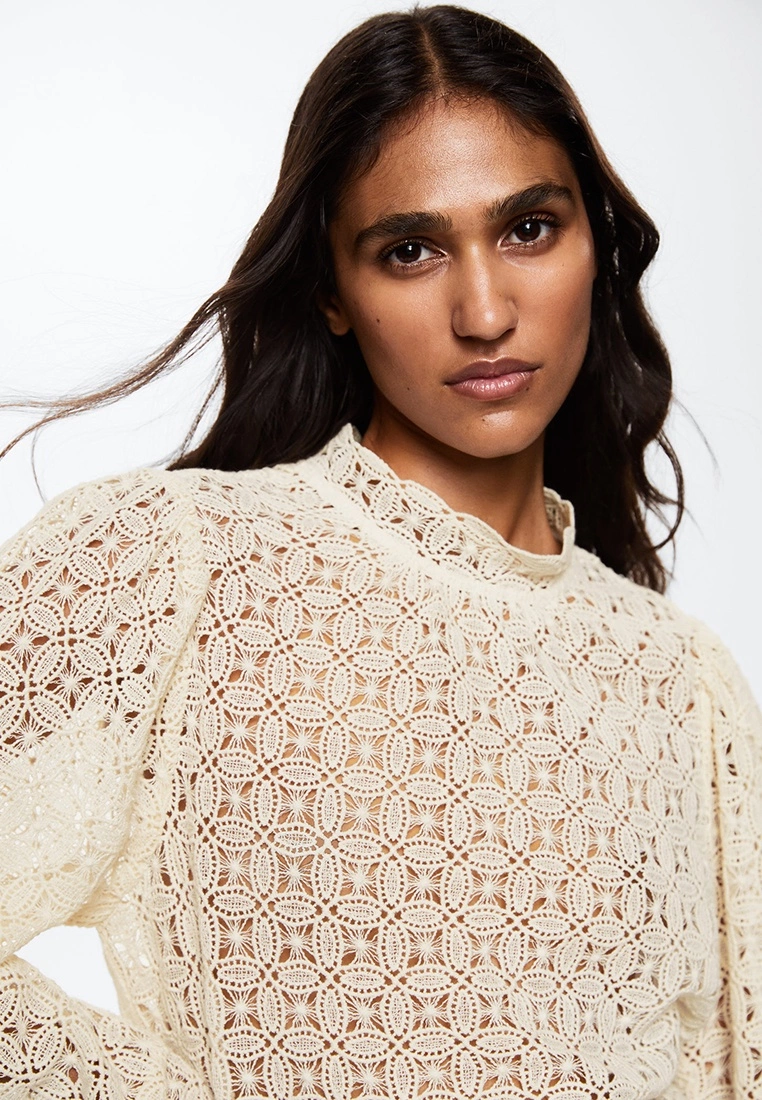 Mango Guipure Cotton Blouse 5 Mango Guipure Cotton Blouse - Image 3