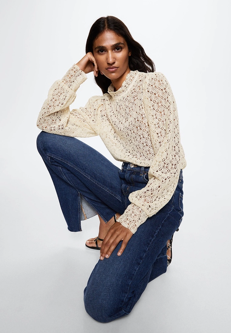 Mango Guipure Cotton Blouse 6 Mango Guipure Cotton Blouse - Image 4