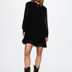 Mango Shiny Textured Dress -Mango popular store mango 3940 6957436 5