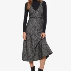 Mango Tweed Houndstooth Dress