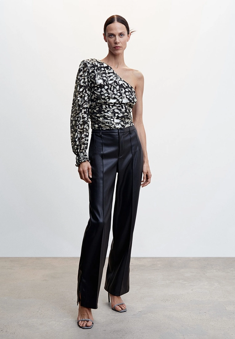 Mango Glitter Detail Asymmetric Blouse 6 Mango Glitter Detail Asymmetric Blouse - Image 4