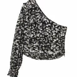 Mango Glitter Detail Asymmetric Blouse 11 Mango Glitter Detail Asymmetric Blouse -Mango popular store mango 3951 0957436 5