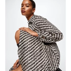 Mango Rhombus Patterned Dress -Mango popular store mango 3952 6841626 6