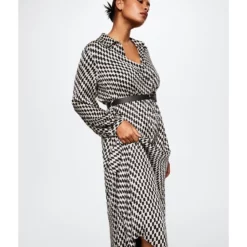 Mango Rhombus Patterned Dress -Mango popular store mango 3952 6841626 7