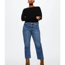 Mango Boat Neck T-Shirt -Mango popular store mango 3984 4841626 8