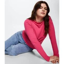 Mango Boat Neck T-Shirt -Mango popular store mango 3993 8226626 6