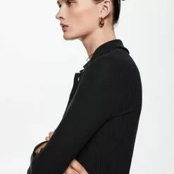 Mango Ribbed Shirt With Buttons -Mango popular store mango 4044 8626336 4