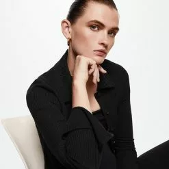 Mango Ribbed Shirt With Buttons -Mango popular store mango 4044 8626336 6