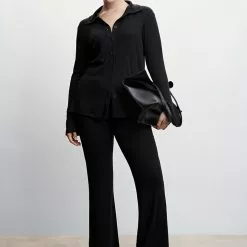 Mango Ribbed Shirt With Buttons -Mango popular store mango 4045 8626336 8