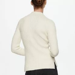 Mango High Collar Ribbed Knit Sweater -Mango popular store mango 4053 9526336 3