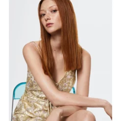 Mango Lurex Printed Jumpsuit -Mango popular store mango 4071 1469026 4