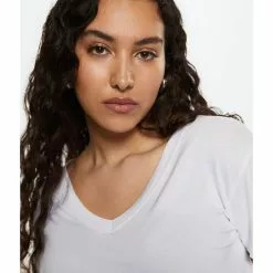 Mango V-Neck Flowy T-Shirt -Mango popular store mango 4081 2158526 6