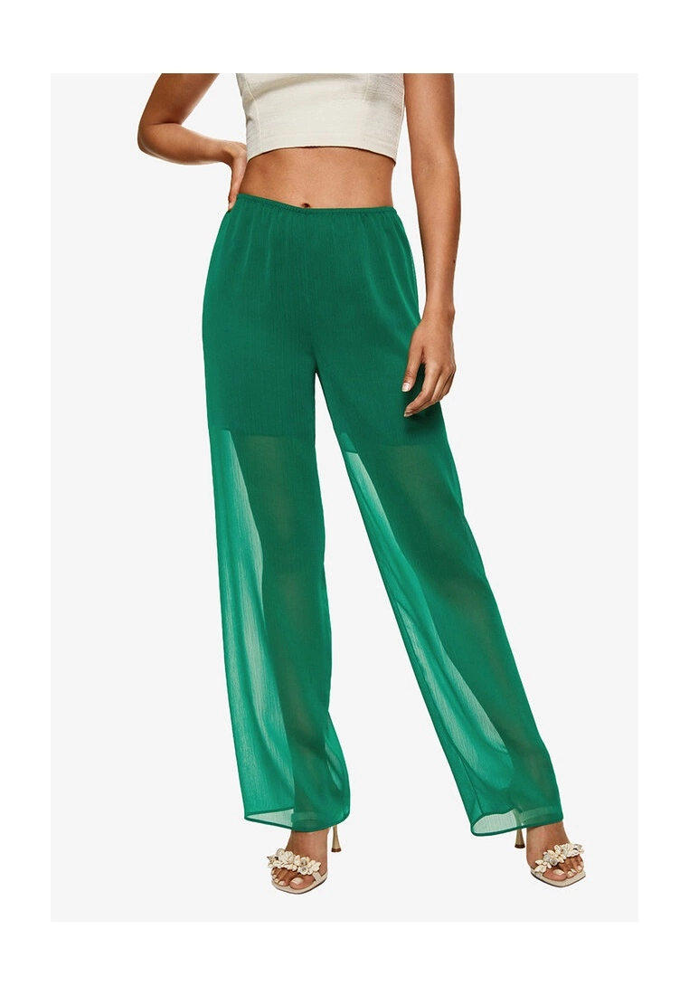 Mango Semi-Transparent Straight Trousers 3 Mango Semi-Transparent Straight Trousers