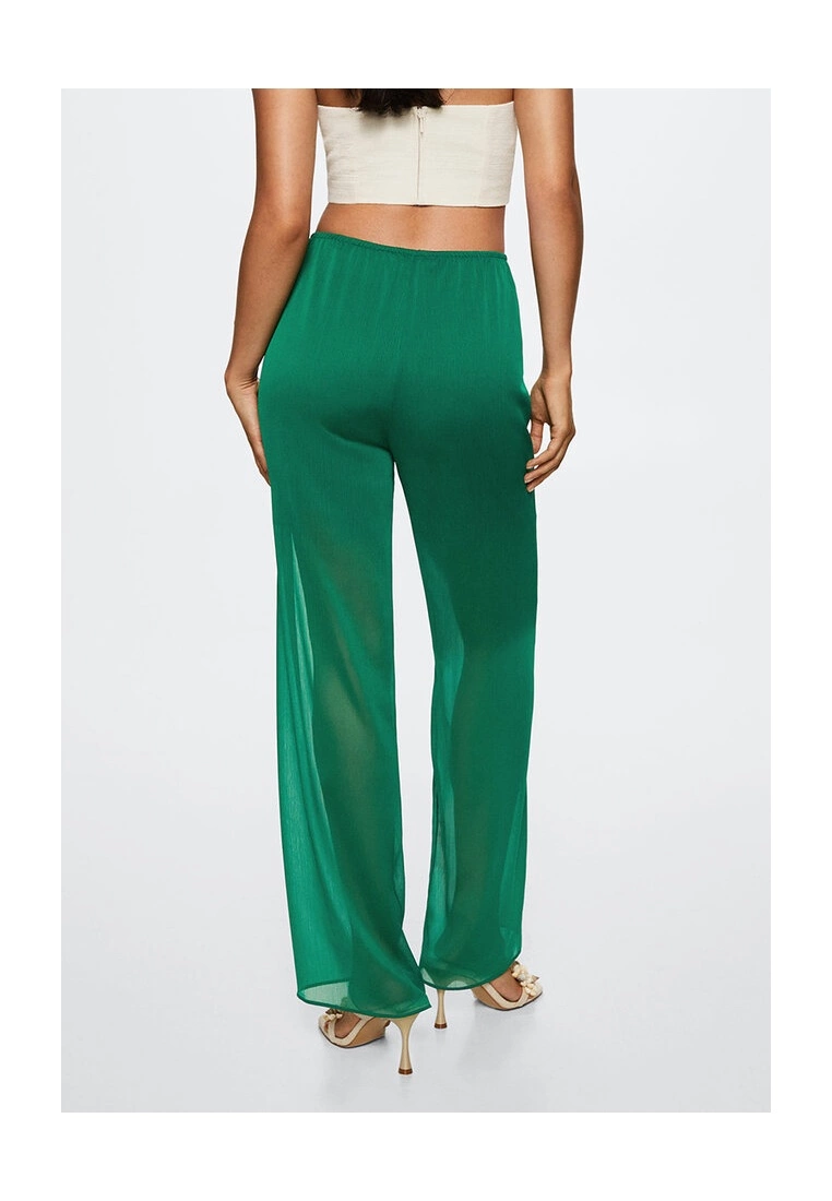 Mango Semi-Transparent Straight Trousers 4 Mango Semi-Transparent Straight Trousers - Image 2