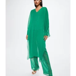 Mango Semi-Transparent Straight Trousers 12 Mango Semi-Transparent Straight Trousers -Mango popular store mango 4094 4369026 5