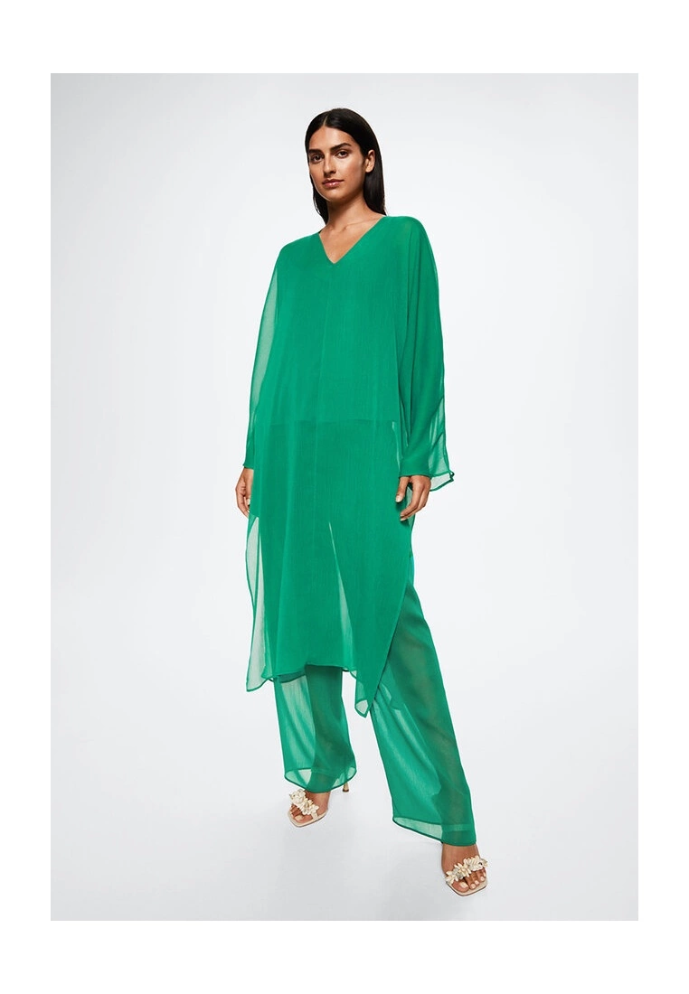 Mango Semi-Transparent Straight Trousers 7 Mango Semi-Transparent Straight Trousers - Image 5