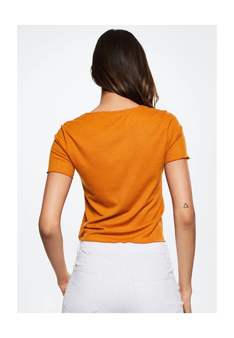 Mango Buttoned Ribbed Top 4 Mango Buttoned Ribbed Top - Image 2