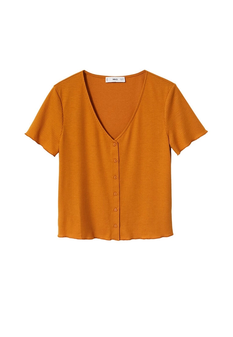 Mango Buttoned Ribbed Top 7 Mango Buttoned Ribbed Top - Image 5