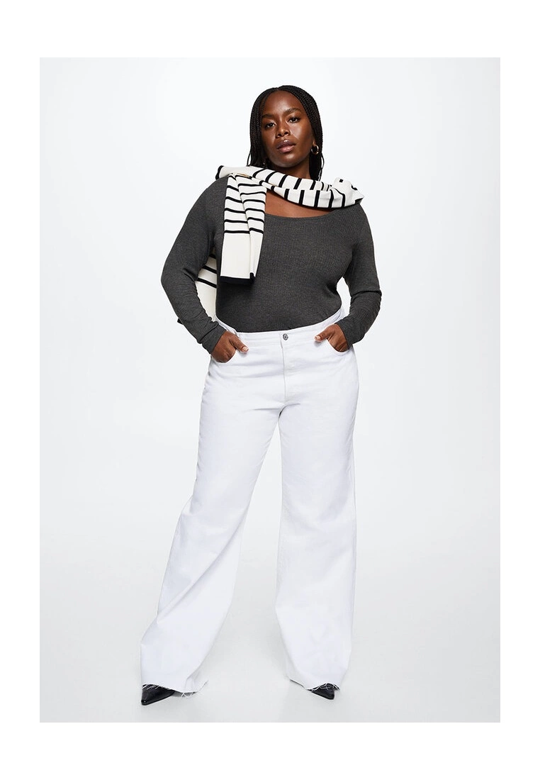 Mango Ribbed Long-Sleeved T-Shirt 8 Mango Ribbed Long-Sleeved T-Shirt - Image 6