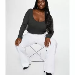 Mango Ribbed Long-Sleeved T-Shirt 16 Mango Ribbed Long-Sleeved T-Shirt -Mango popular store mango 4139 7841626 7