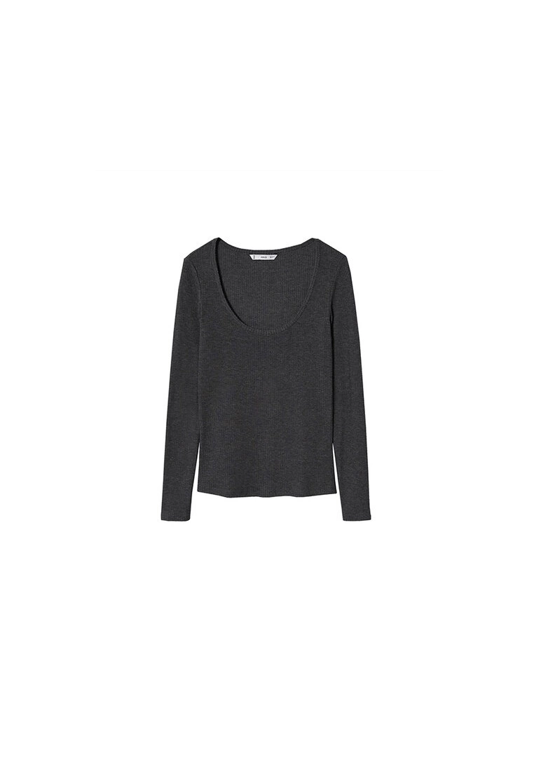 Mango Ribbed Long-Sleeved T-Shirt 10 Mango Ribbed Long-Sleeved T-Shirt - Image 8