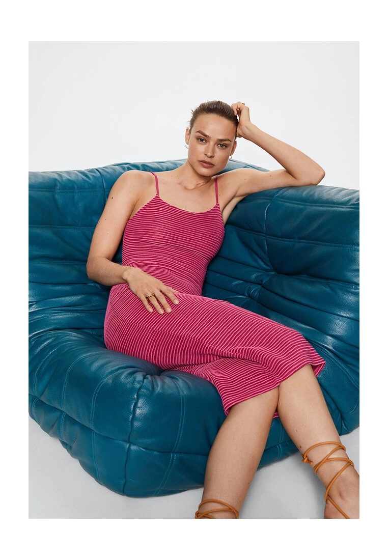 Mango Striped Fitted Dress 7 Mango Striped Fitted Dress - Image 5