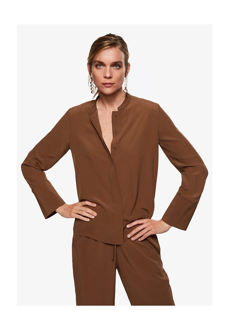 Mango Mao Collar Blouse 3 Mango Mao Collar Blouse