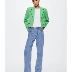 Mango Cropped Blazer With Buttons -Mango popular store mango 4325 3051626 6