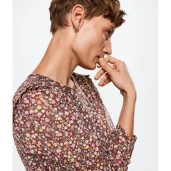 Mango Printed Cut-Out Detail Dress -Mango popular store mango 4325 3948526 3