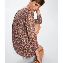 Mango Printed Cut-Out Detail Dress -Mango popular store mango 4325 3948526 4