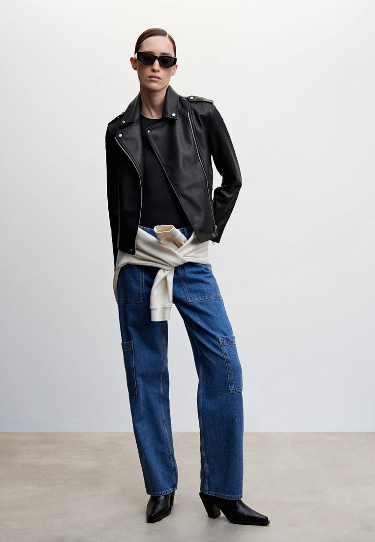 Mango Faux-Leather Biker Jacket 8 Mango Faux-Leather Biker Jacket - Image 6