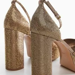 Mango Ankle High Heels with Strass Strap -Mango popular store mango 4381 7926536 3