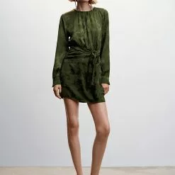 Mango Knotted Jacquard Dress -Mango popular store mango 4383 9326536 4