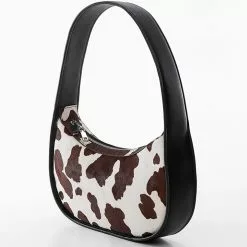 Mango Animal Print Leather Blend Bag -Mango popular store mango 4387 4616536 3
