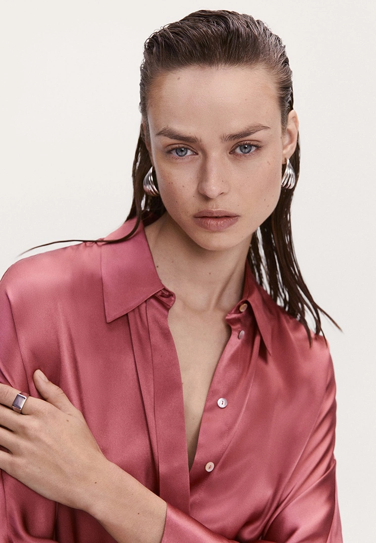 Mango 100% Silk Shirt 5 Mango 100% Silk Shirt - Image 3