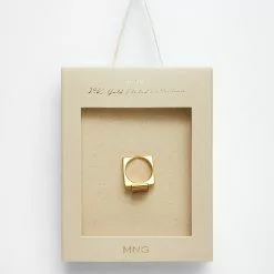 Mango Ring With Square Design -Mango popular store mango 4411 3536536 4