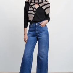 Mango V-Neck Cotton T-Shirt -Mango popular store mango 4413 8036536 4