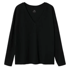 Mango V-Neck Cotton T-Shirt -Mango popular store mango 4414 8036536 8