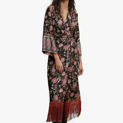 Mango Fringed Hem Dress