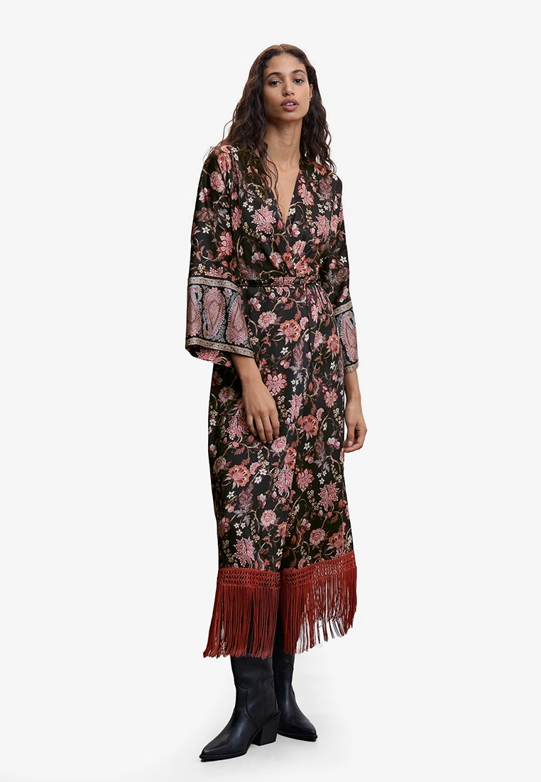 Mango Fringed Hem Dress 3 Mango Fringed Hem Dress