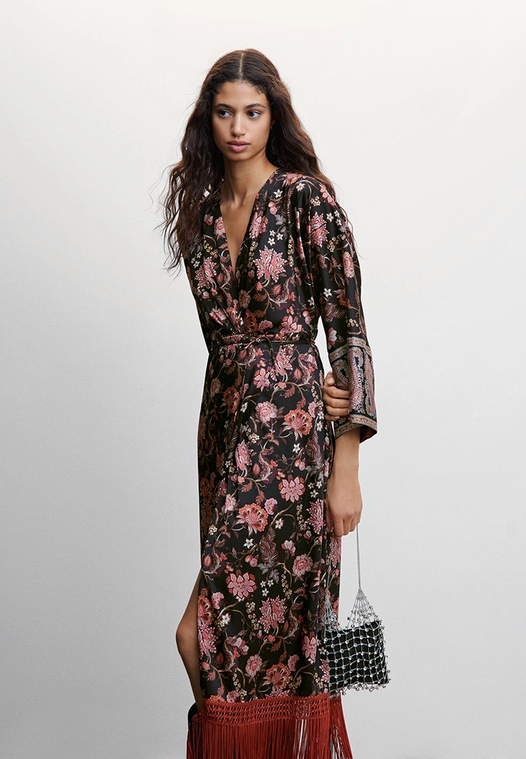 Mango Fringed Hem Dress 6 Mango Fringed Hem Dress - Image 4