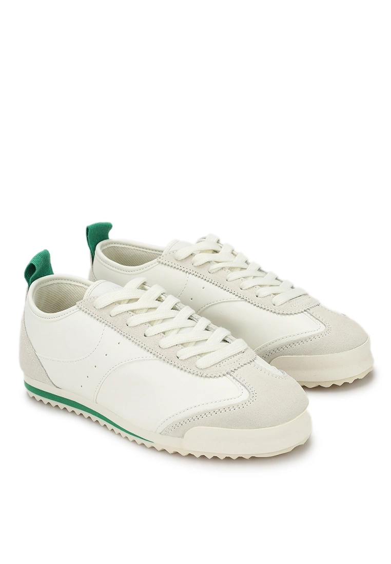 Mango Leather Panel Sneakers 4 Mango Leather Panel Sneakers - Image 2