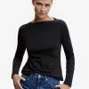 Mango Cotton Boat Neck T-Shirt -Mango popular store mango 4457 7426536 1