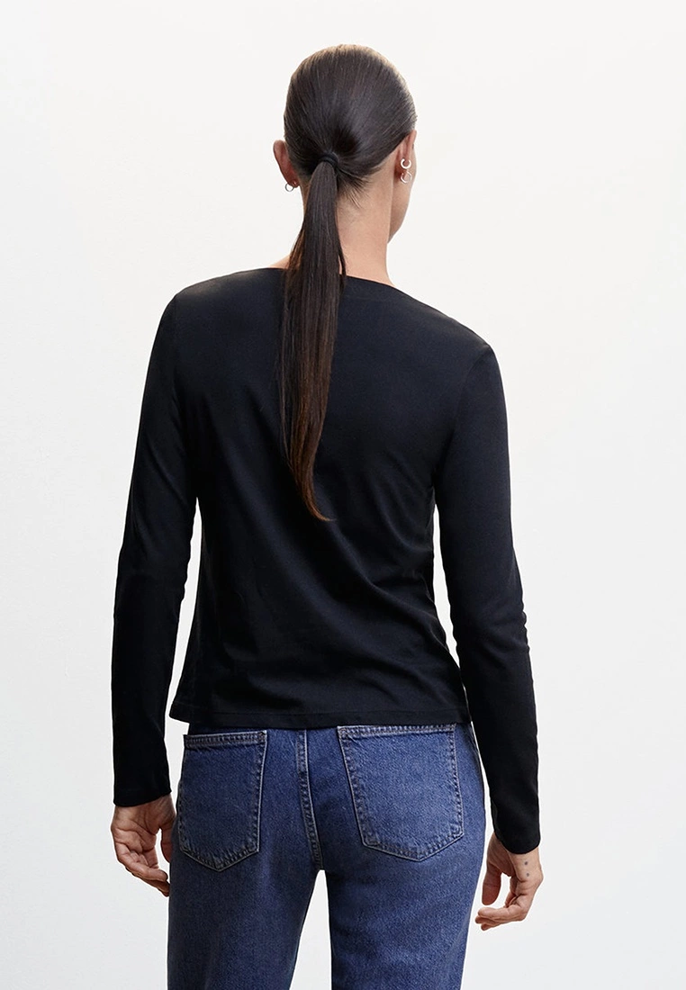 Mango Cotton Boat Neck T-Shirt 5 Mango Cotton Boat Neck T-Shirt - Image 3