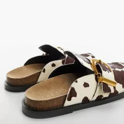 Mango Animal Print Leather Clogs -Mango popular store mango 4472 9526536 3