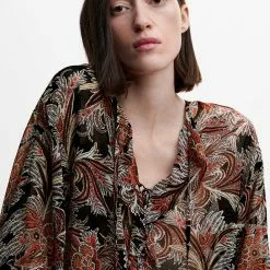 Mango Ruffle Bow Blouse -Mango popular store mango 4491 3526536 3