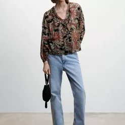 Mango Ruffle Bow Blouse -Mango popular store mango 4492 3526536 4